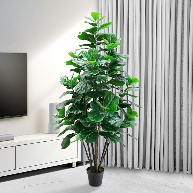 Ficus Lyrata Tree - 35～150cmの熱帯樹木、大型フェイクフィカス・リラータ、人工フィカス植物、プラスチック製のフェイクリーフ、家庭、オフィス、店舗の装飾、ギフトに最適