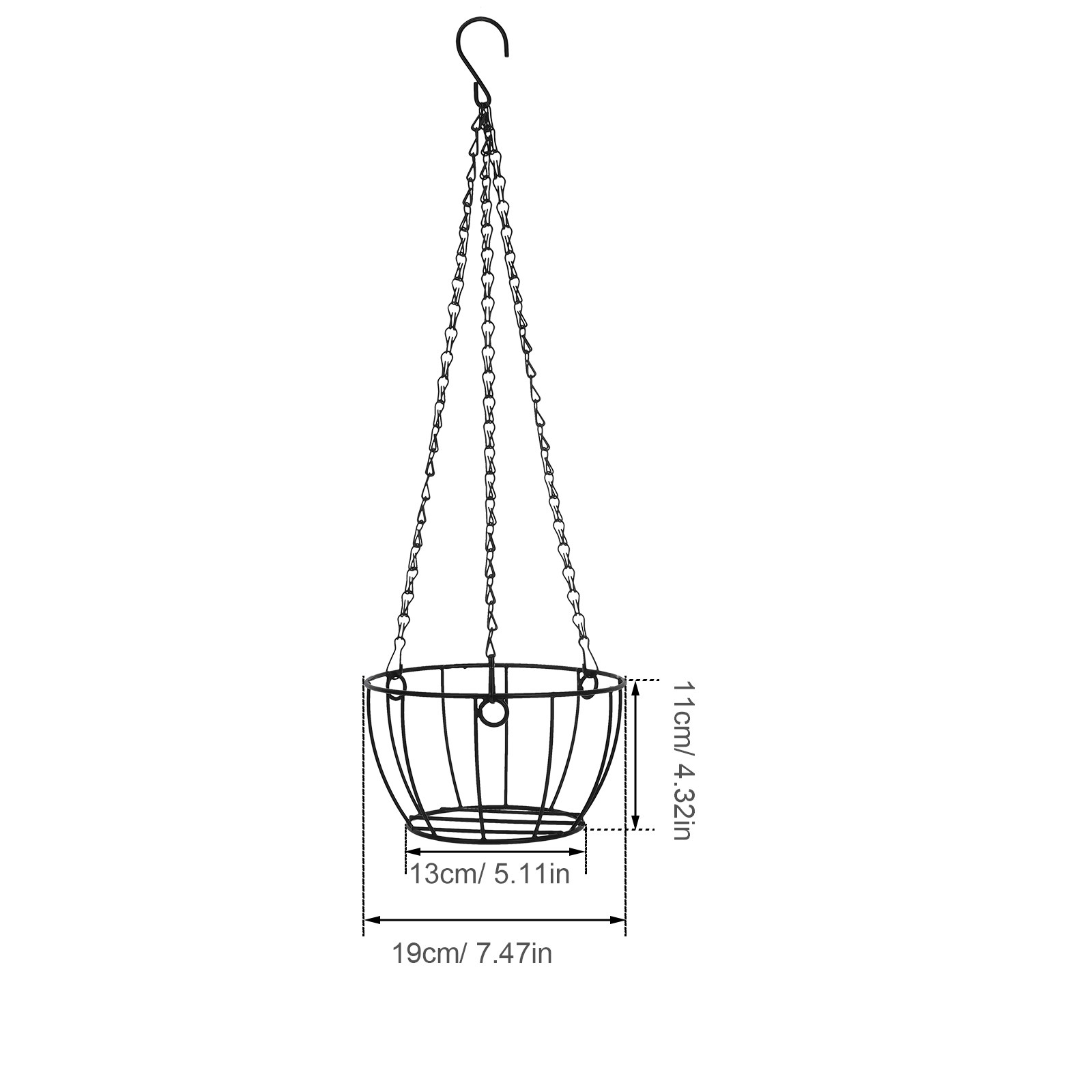 バルコニー吊り下げプランターバスケット 鉄線製植木鉢ハンガー - Spider Plant Hanging のレビューと価格