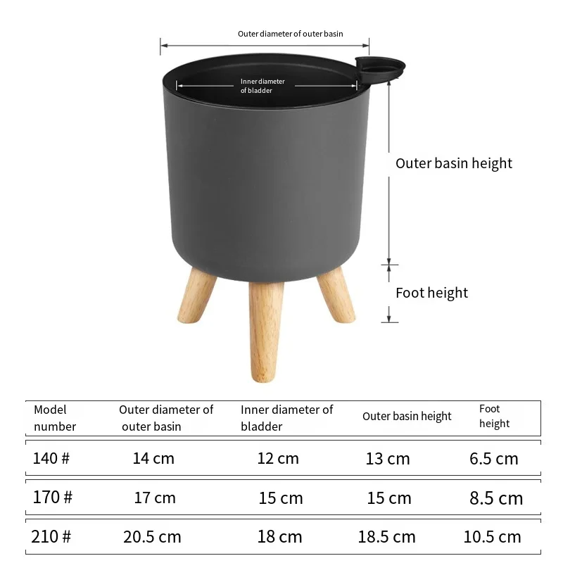 1PC 屋内プラスチック植木鉢自己散水植木鉢水位インジケータ - Aloe Vera Pot のレビューと価格
