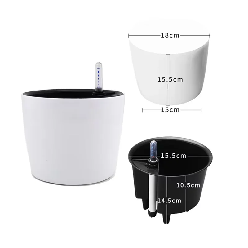 1PC 屋内プラスチック植木鉢自己散水植木鉢水位インジケータ - Aloe Vera Pot のレビューと価格