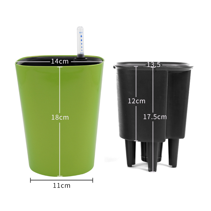 1PC 屋内プラスチック植木鉢自己散水植木鉢水位インジケータ - Aloe Vera Pot のレビューと価格
